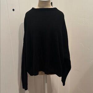Anthropologie Pilcro Cashmere Black Oversized Sweater